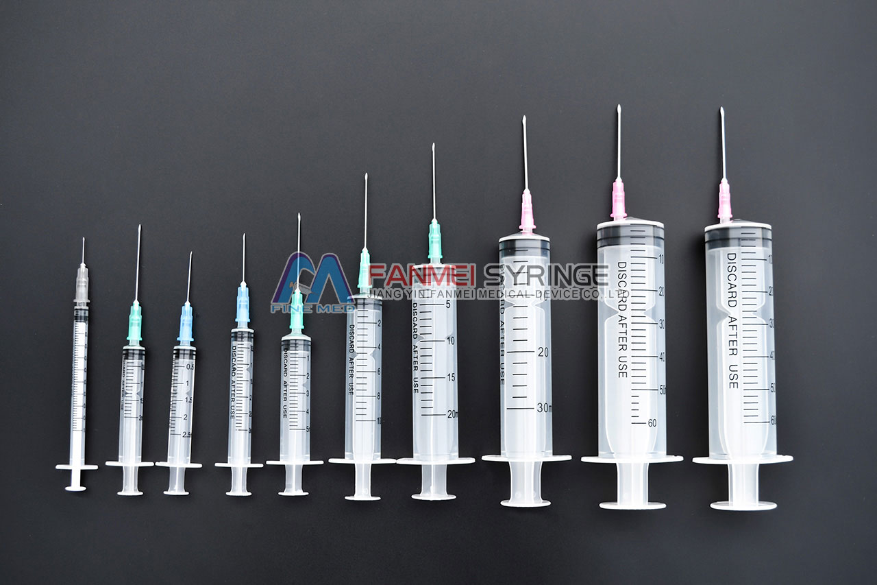 3-Part Disposable Syringe(Luer Slip,Transpant Plunger)